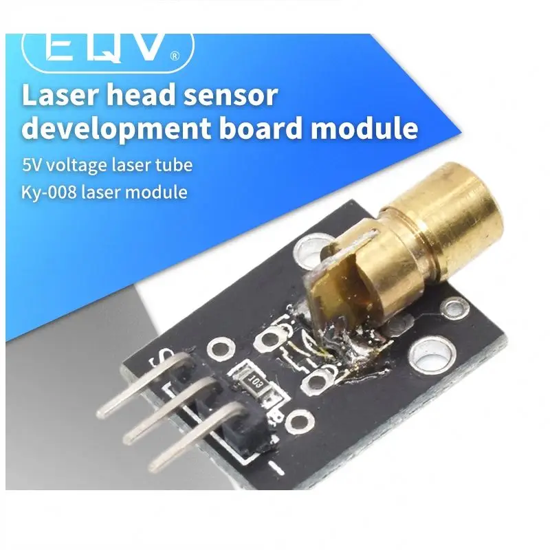 Умная электроника Новый KY-008 3pin 650nm красный лазерный передатчик точка лазерного диода Медная головка лазерный модуль для Arduino AVR PIC собственными руками Сделай Сам Бесплатная доставка