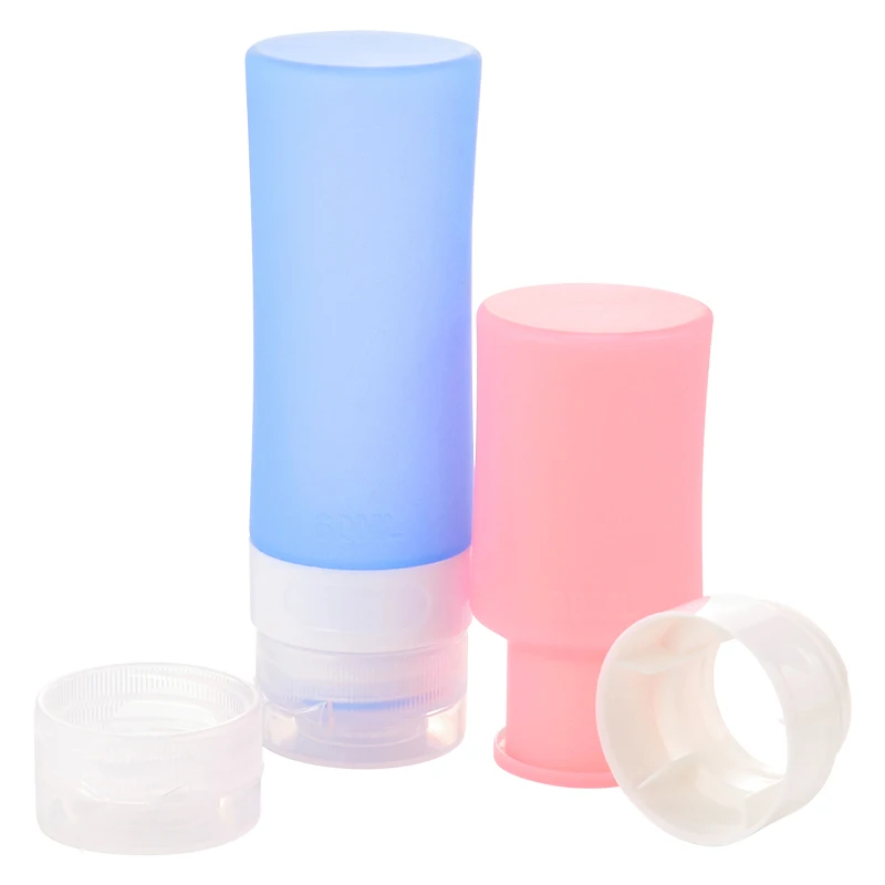 Portable Reusable Squeeze Leakproof Refillable Silicone Travel Empty Lotion Bottles Shampoo Ketchup Toiletry Bottle for Travel