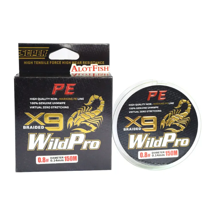 High quality PE Material Multifilament 9X 100m 200m 500m Fishing Line 9 Strands Fishing Braided Wire