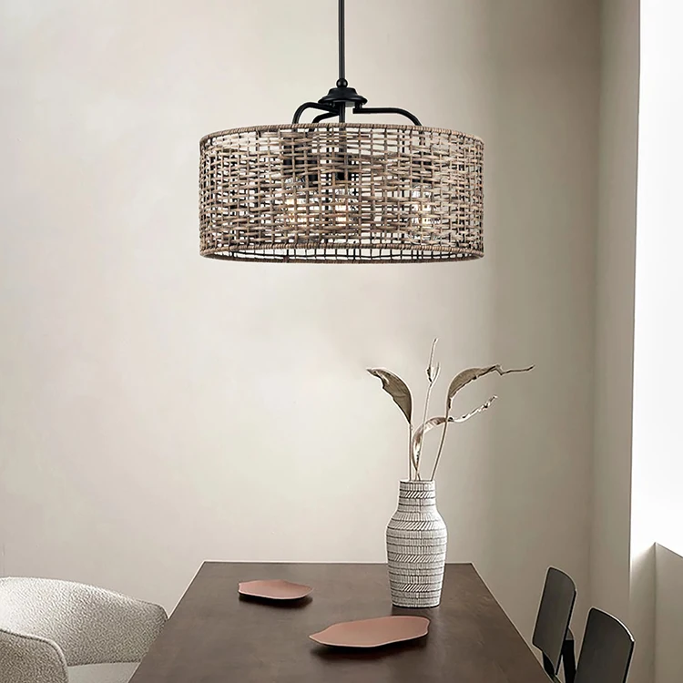 New Products Indoor Dining Table Decorative Iron E26 E27 Black Round Lights Pendant Light