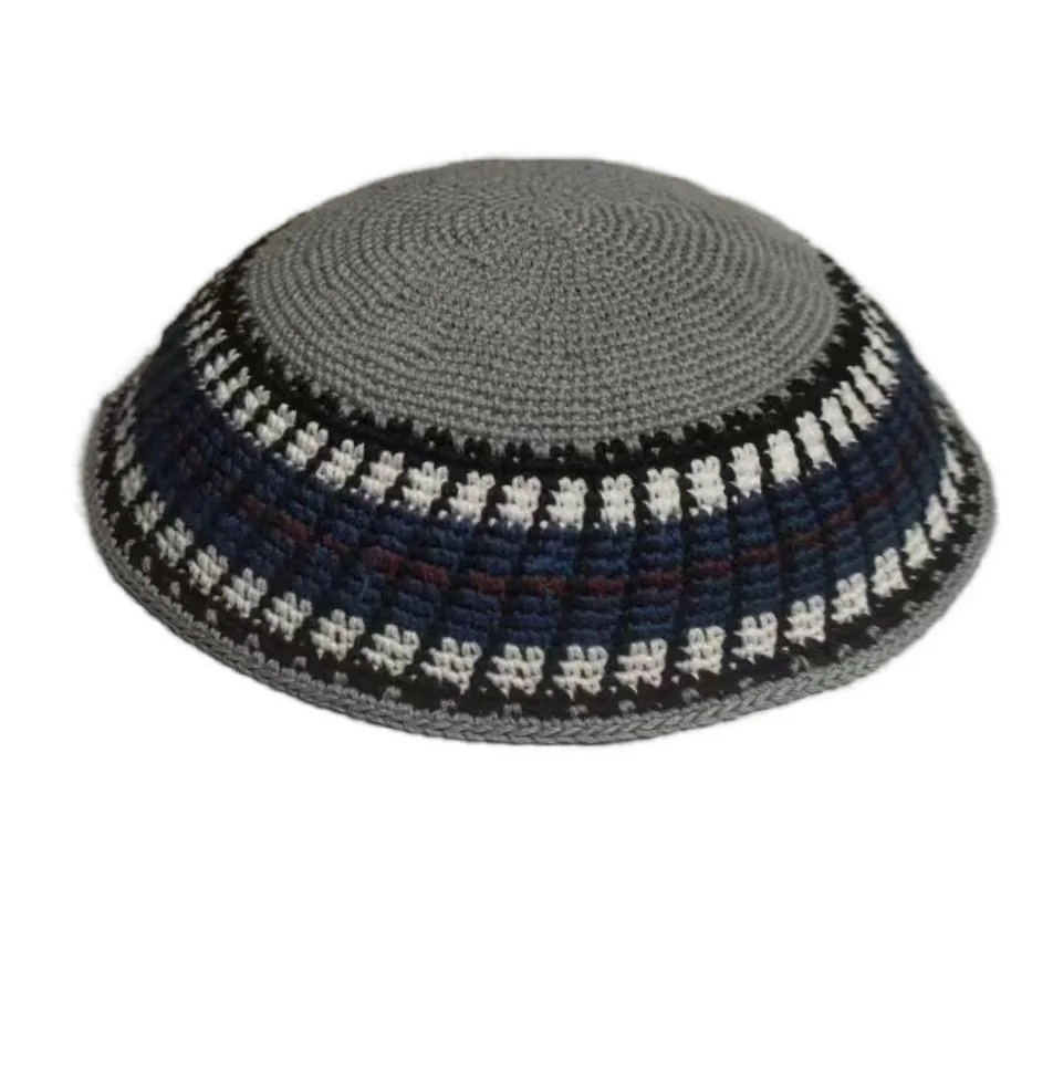 DMC Hand Knitted Kippah Hat, Thin thread Knitted Kippah,100% Cotton DMC Hand Crocheted Kippah Yamaka Kippa Yarmulke Skull Cap