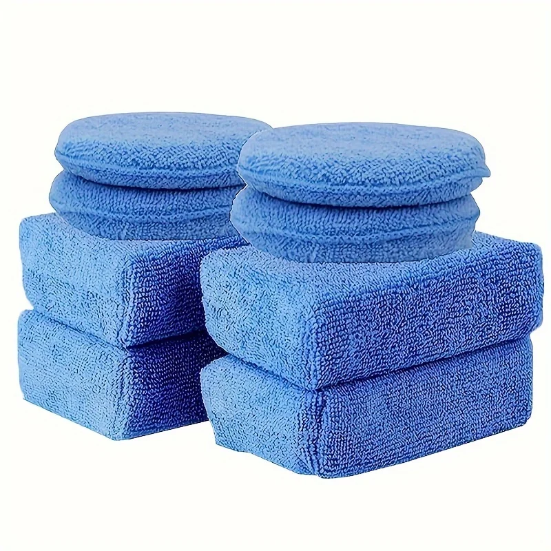 Eco-Friendly Ultra-Soft Microfiber Car Wash Towels Includes Wax Applicator Rectangular Drying Cloths Auto Detailing Glass