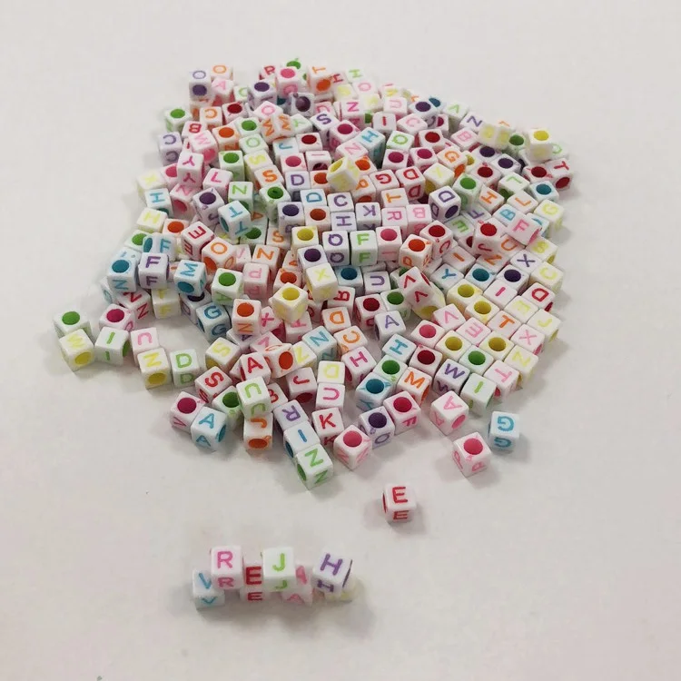 Mixed Acrylic Alphabet/Letter Beads Colorful Letters Bead For DIY Bracelets Necklaces Jewelry Making Educational