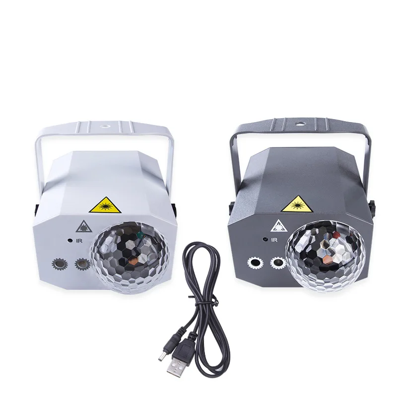 New Voice Controlled Flash DJ Bar KTV Projector Party Disco Magic Ball Lighting LED Stage Laser Light