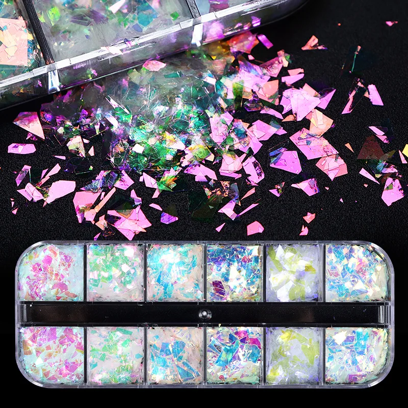 Symphony Cloud Brocade Sequins Highlight Laser Irregular Cellophane Fragments Nail Art Sequins