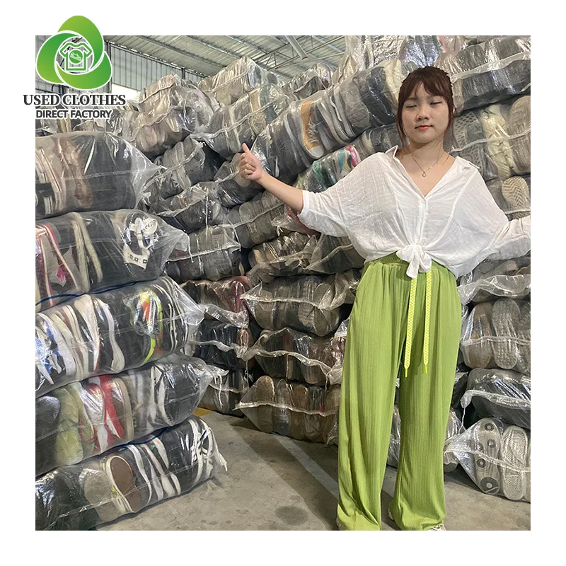 Philippines Ukay Shoes Stock Bales Supplier Korean Dress Bundle Bale Man Kids Used Clothes Bags Shoes Stock