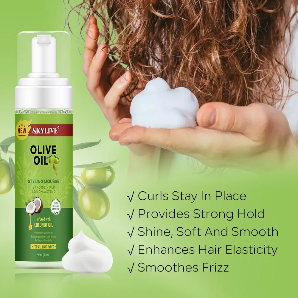 Private Label Hair Products Foam Styling Strong Hold Hair Foam Mousse Dreadlocks for Curly Hair