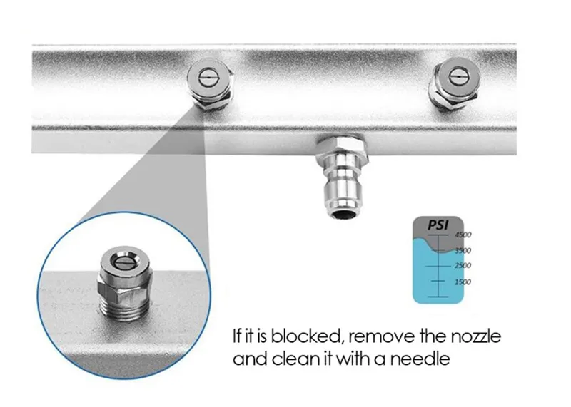 SHAN DUN High Pressure Washer Undercarriage Cleaner 7 Nozzle Road Cleaning Tool, 4000 PSI Road Cleaning Machine