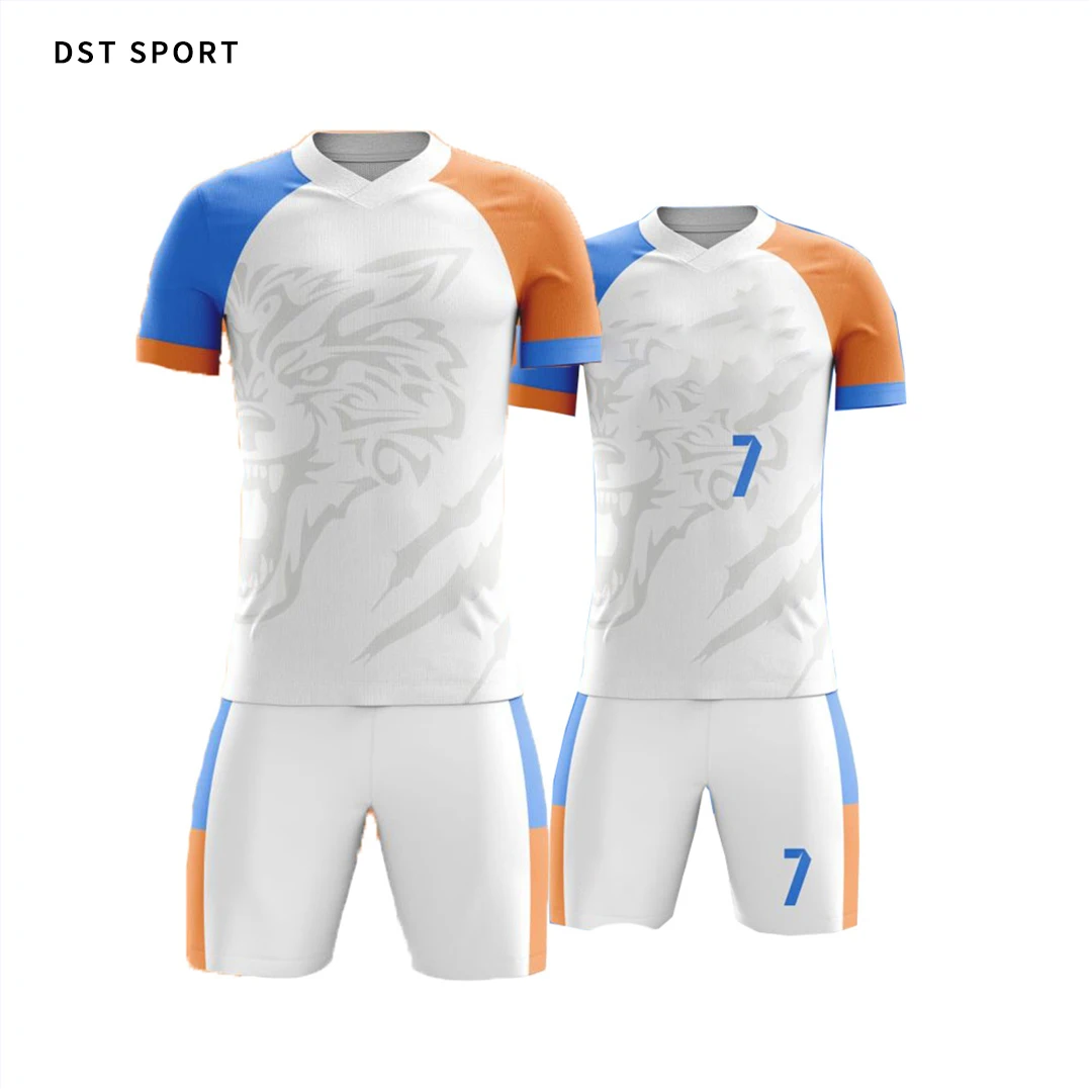 Custom Polyester Striped Soccer Jersey 4xl Sublimation Soccer Jersey Set For Men