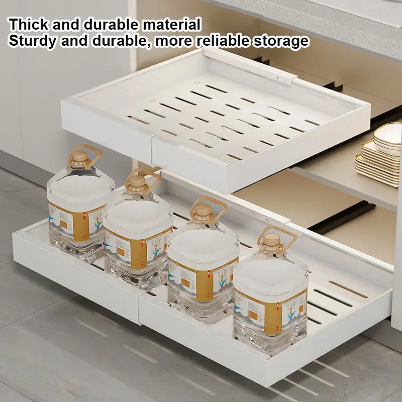 Extendable Kitchen Slide Out Sliding Drawer Pull Out Shelf Cabinet Organizer Drawers Expandable Pull Out Cabinet Organizer