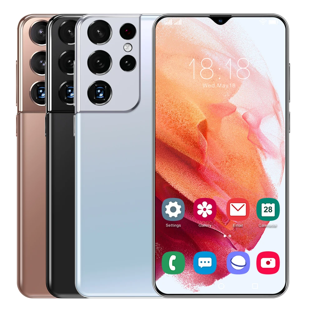 Amazon Hot Selling S21Ultra 5G Mobile Phone Qualcomm 888 Ten Core Android Phone Support Wholesale Support OEM