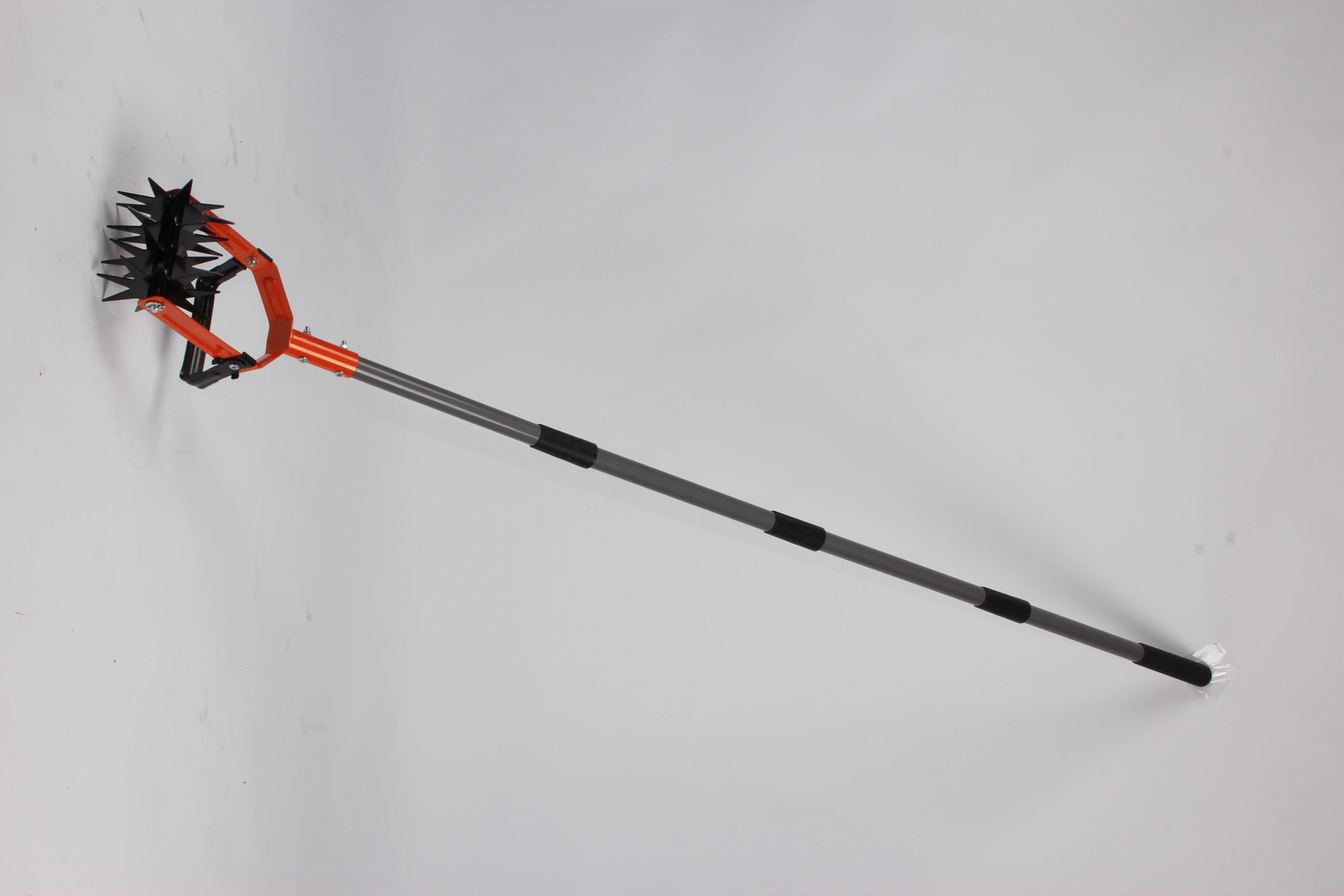 Buy-Wish Rotary Cultivator Tool Adjustable Garden Hand Tiller with Stainless Steel Pole Garden Weeder hand toos