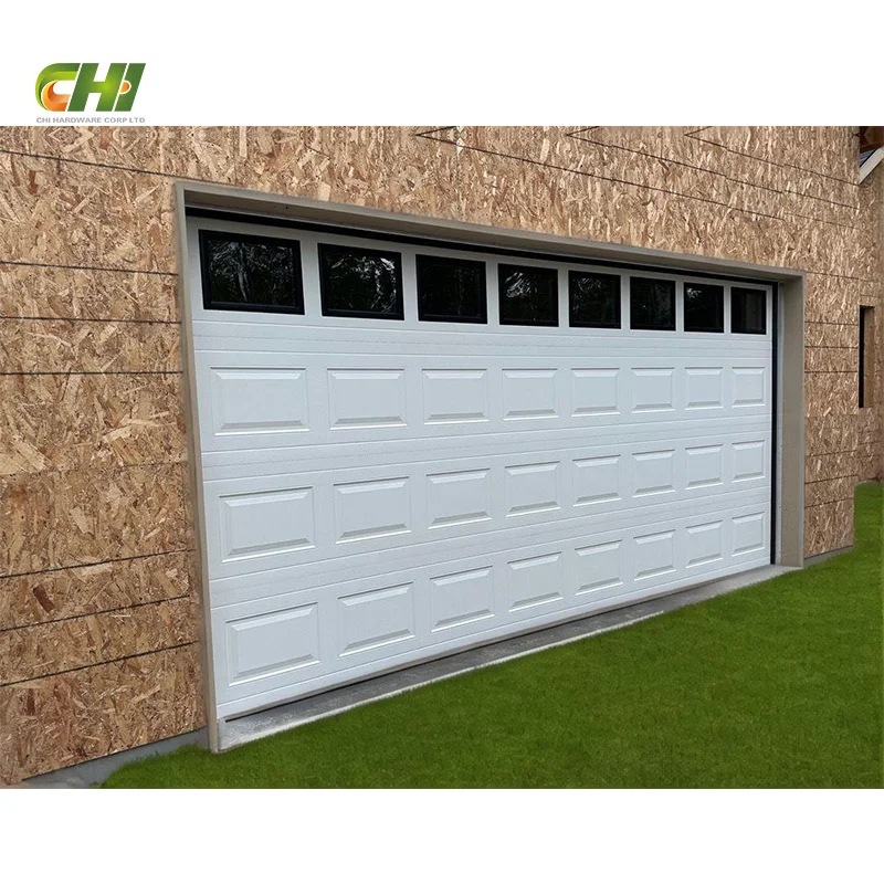 Wholesale Polycarbonate Flush Panel Automatic Electric Single Garage Door Insulated Aluminum Panel 16x7 Garage Gate Door