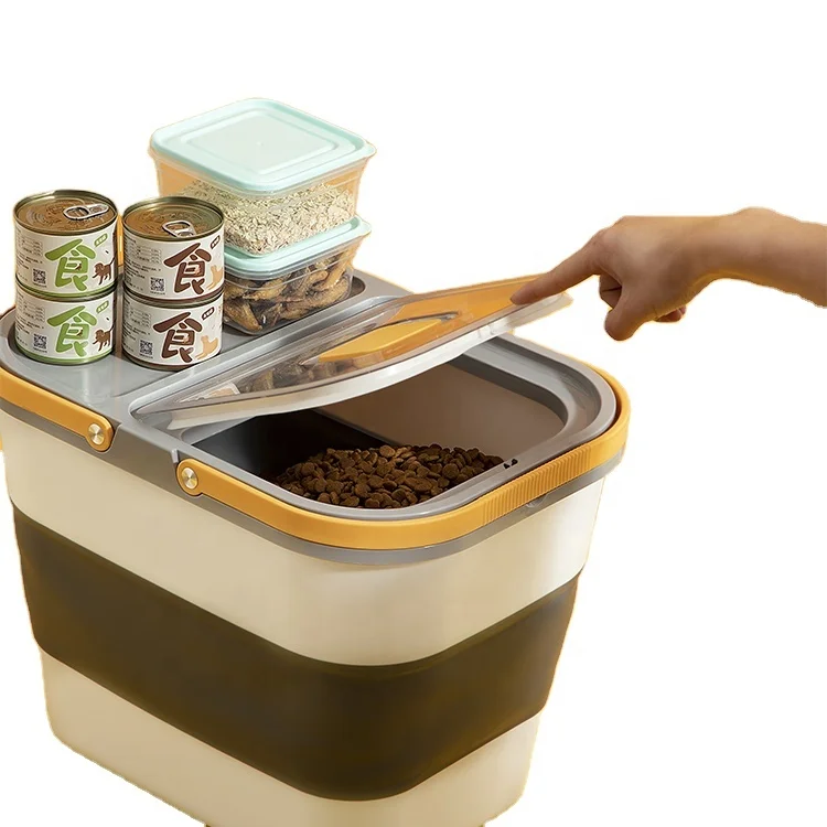 Складное ведро для риса, контейнер для хранения пищевых продуктов для домашних животных, 50 л