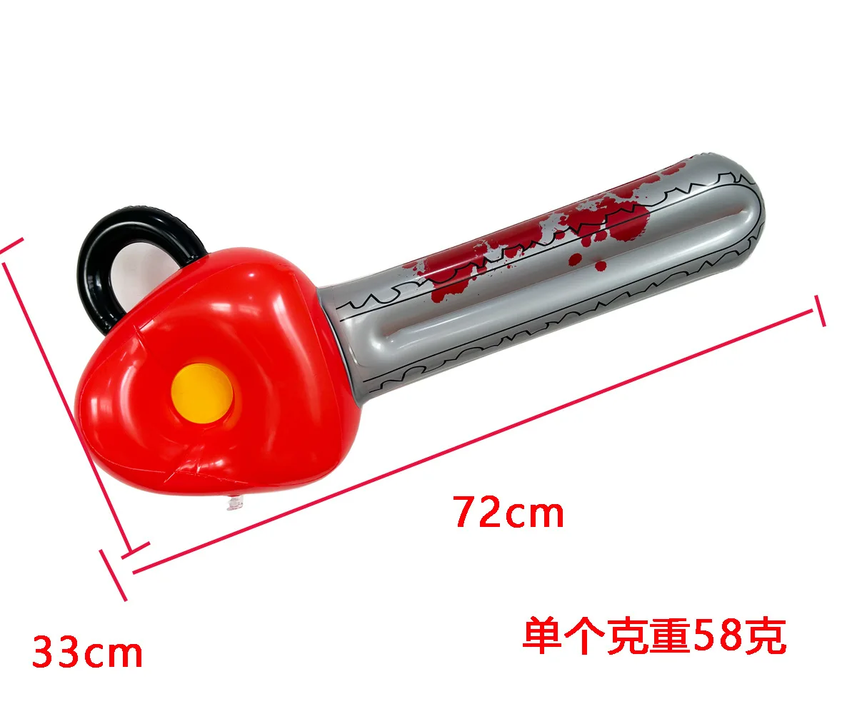 Custom PVC red inflatable chainsaw kids inflatable gun toys weapon inflatable sticks