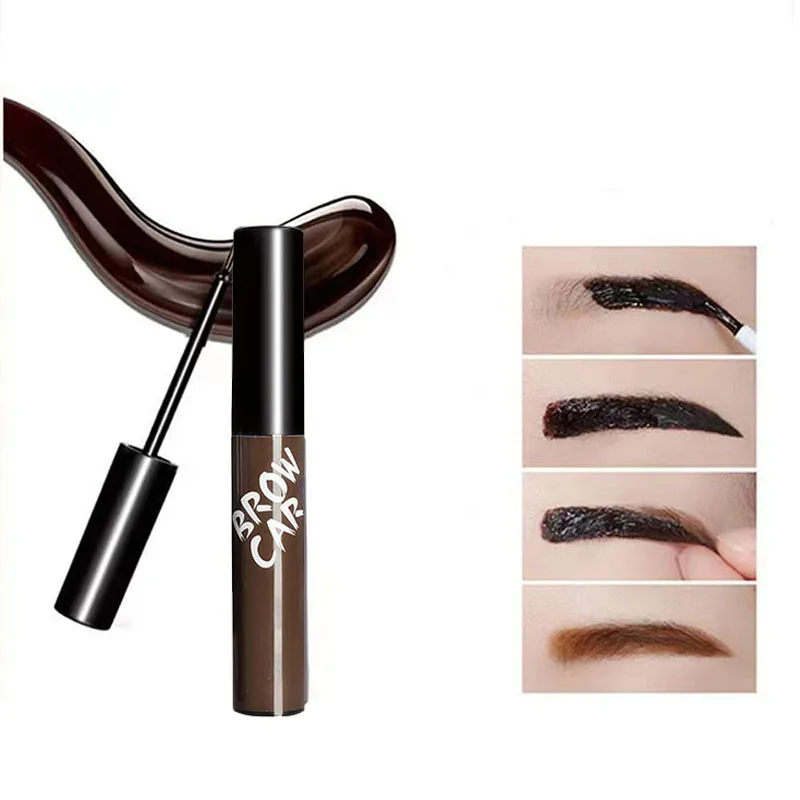 Custom Logo Enhancer Makeup Henna Eyebrow Gel 4 Color Black Brown Waterproof Eye Brow With Tint Brush