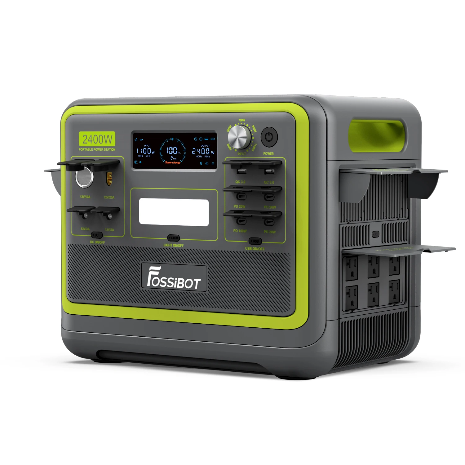 Высокая производительность 2400w fossibot F2400 электростанции 50/60 Гц Мощность поставщика с двунаправленным инвертор-супер-зарядка