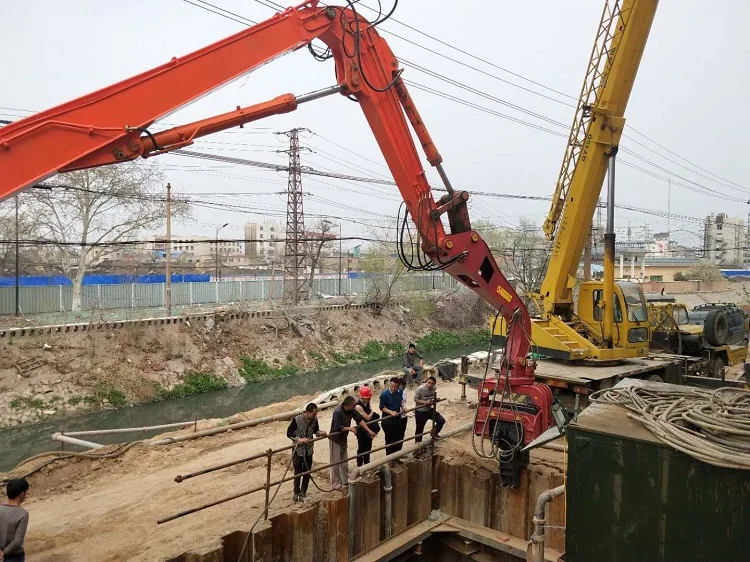 Hydraulic Driver violent Frequency Hydraulic Excavator Vibratory  Pile piling Puller