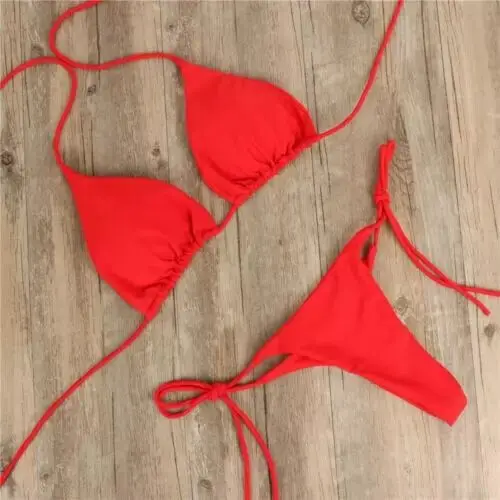 High-End Ladies Beachwear Swimsuit 2022 Tie Side Swimwear String Custom Bikini Set Logo Bikinis&Beachwear Costumie Da Bagno Mayo