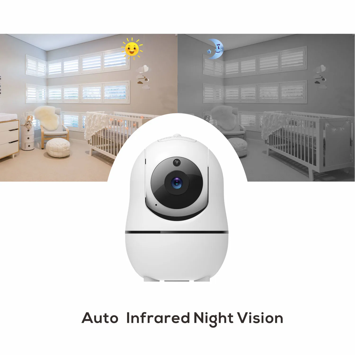5 Inch Babyfoon Two Way Audio Baby Monitor Home Security Indoor Wireless Digital Video Smart Foon Monitor Baby Camera
