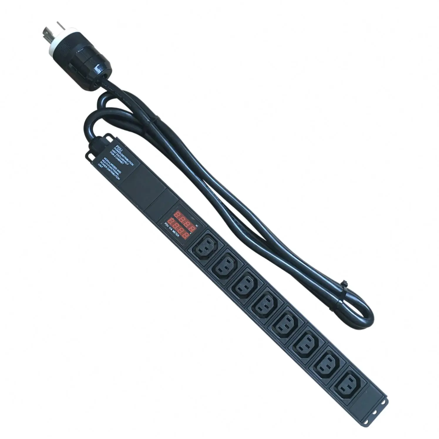 Wholesale factory directly sale 19 inch 1U 30A 50A 2 m switch 8 way C13 C19 basic PDU for Internet-Center data processing