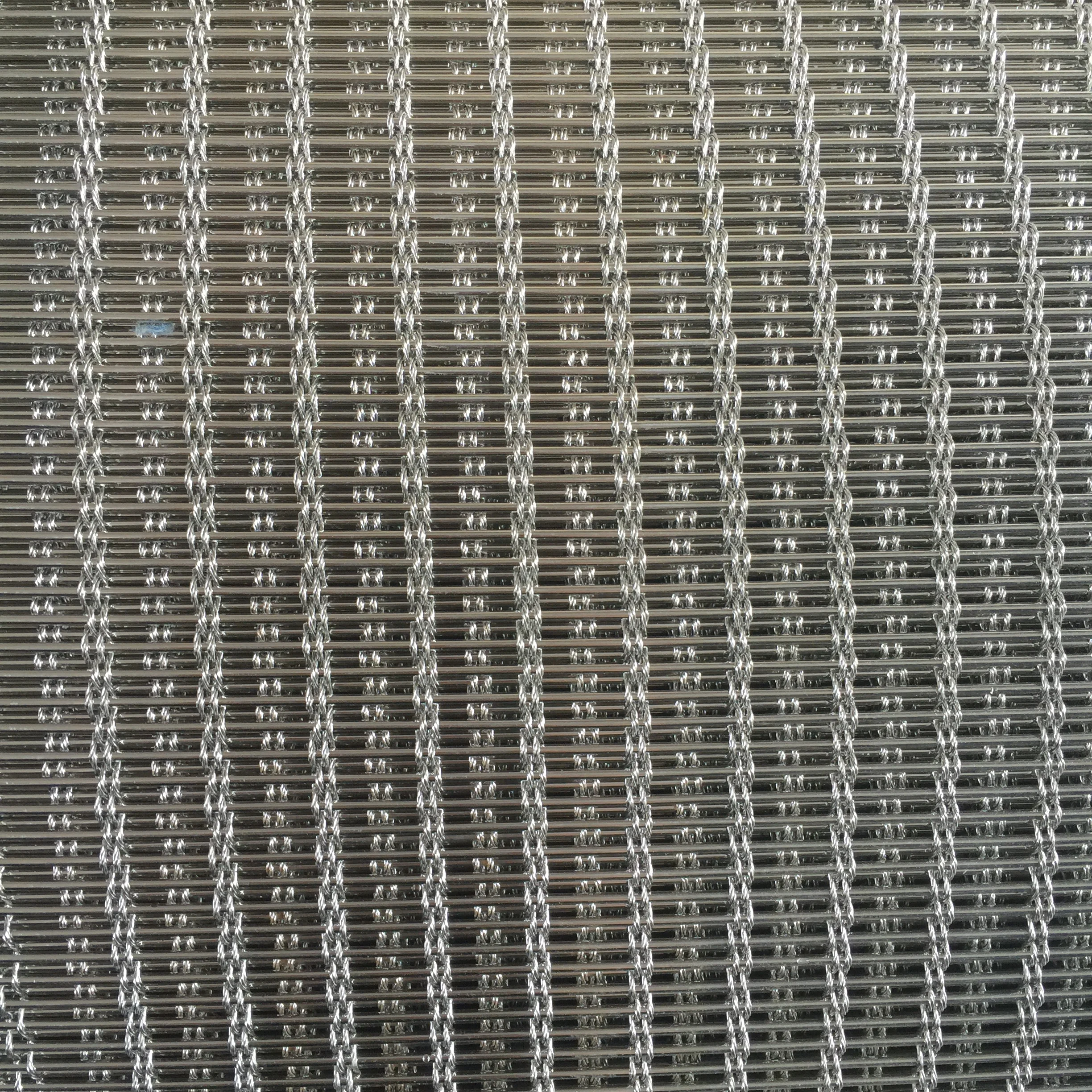 stainless steel facade mesh decorative cable architectural woven spiral metal mesh for building cladding