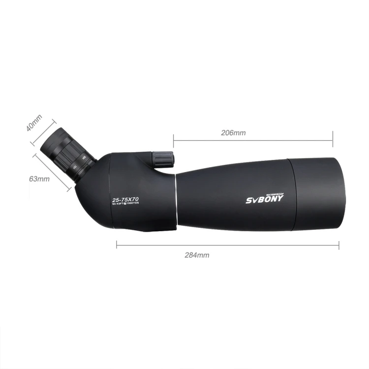For SVBONY SV28 25-75x70 IP65 Waterproof Bird Scope, Style: Normal 21mm Eyepiece