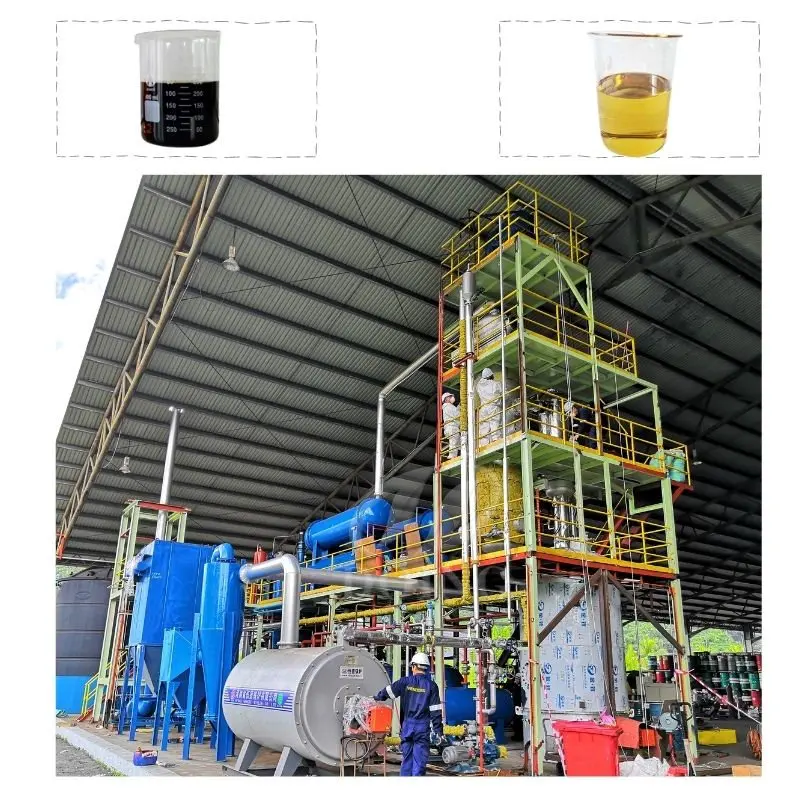 High diesel output Used tire pyrolysis oil Mini oil Pyrolysis and distillation Plant with CE ISO certificate
