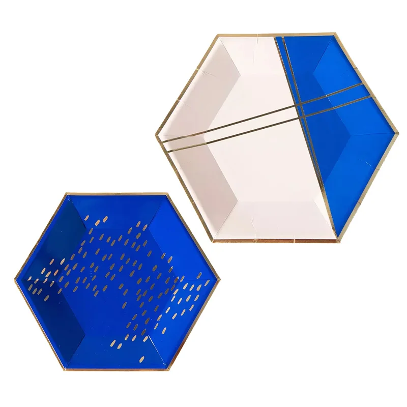 Party Paper Plates Tray For Birthday Cups Dinner Durable Food Grade Wedding Supplies Set Colored Cartoon Custom Use And Throw