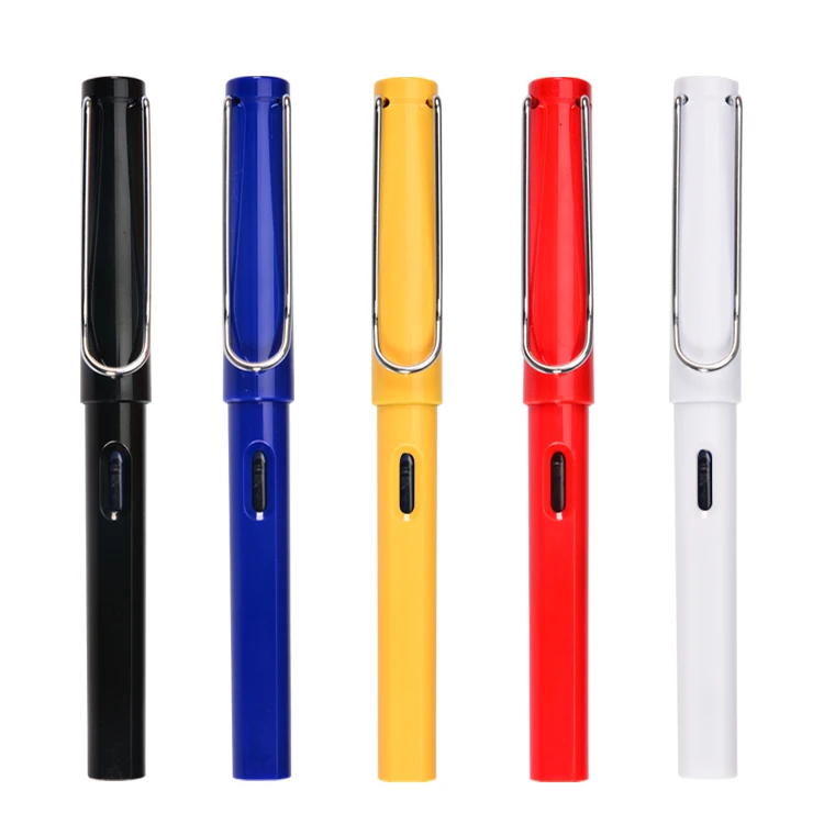 New Design Luxury Fountain Pen Set High Quality Custom Multiple Colors Plastic Fountain Pen With Ink Bottle For Business Gift Se