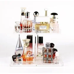 2 Tier clear acrylic perfume display rack/perfume display shelf