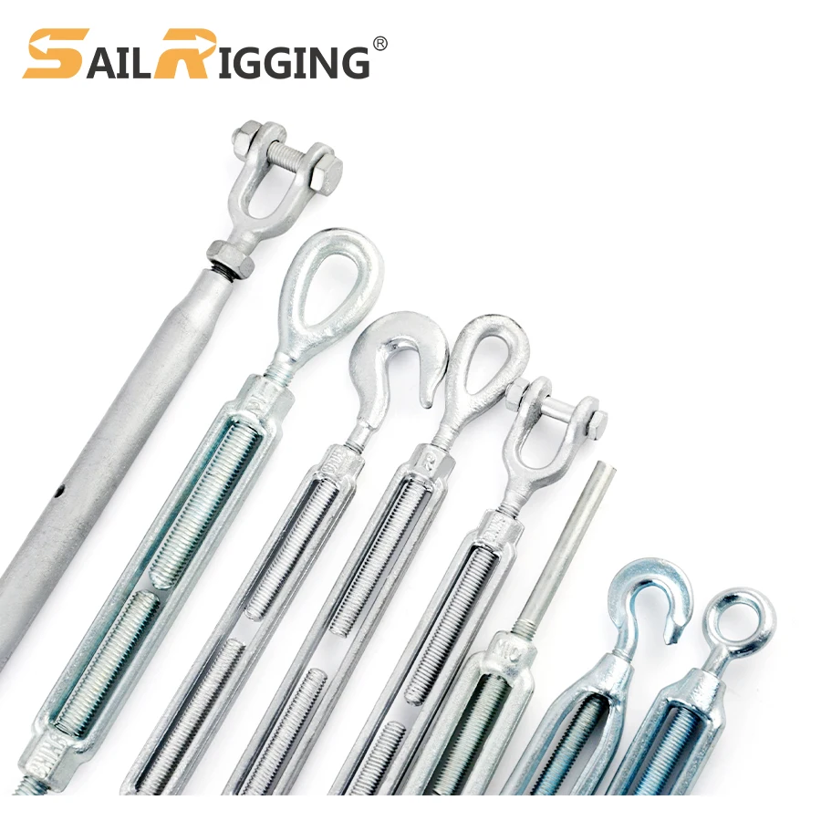 Jaw And Jaw Turnbuckle Heavy Duty Turnbuckle Pipe M20 M24 M33 M16 Grade S Closed Body Hot Dip Galvanized Turnbuckle