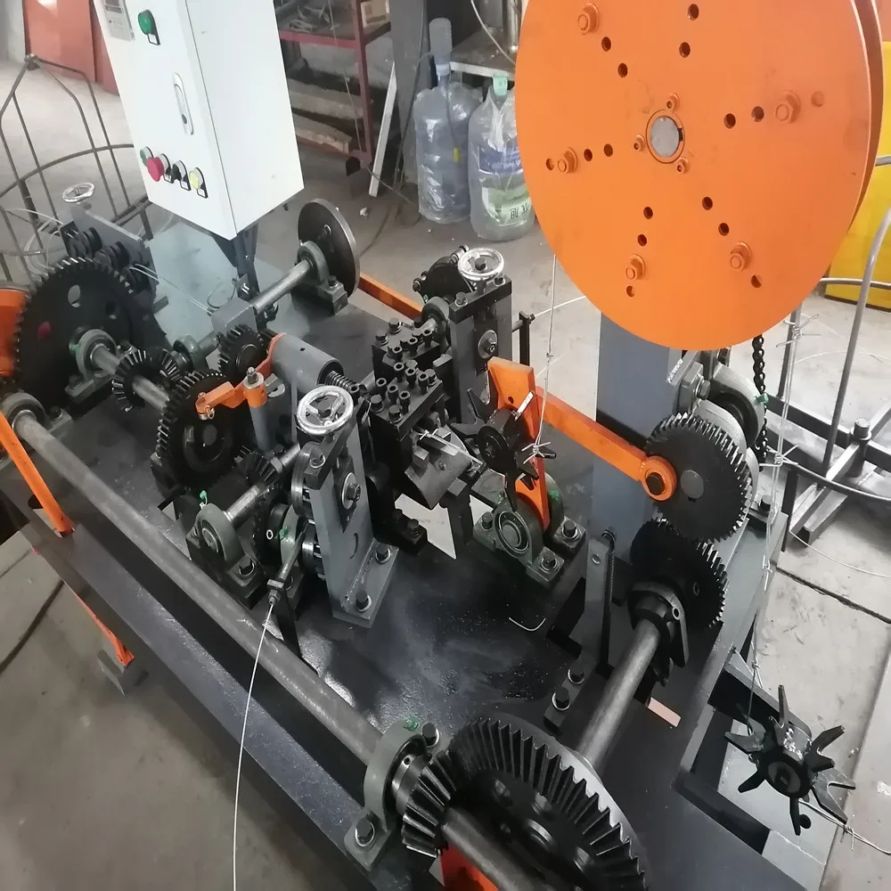 Automatic gi barbed wire making machine factory  barbed wire drawing machine  barbed wire fence making machine