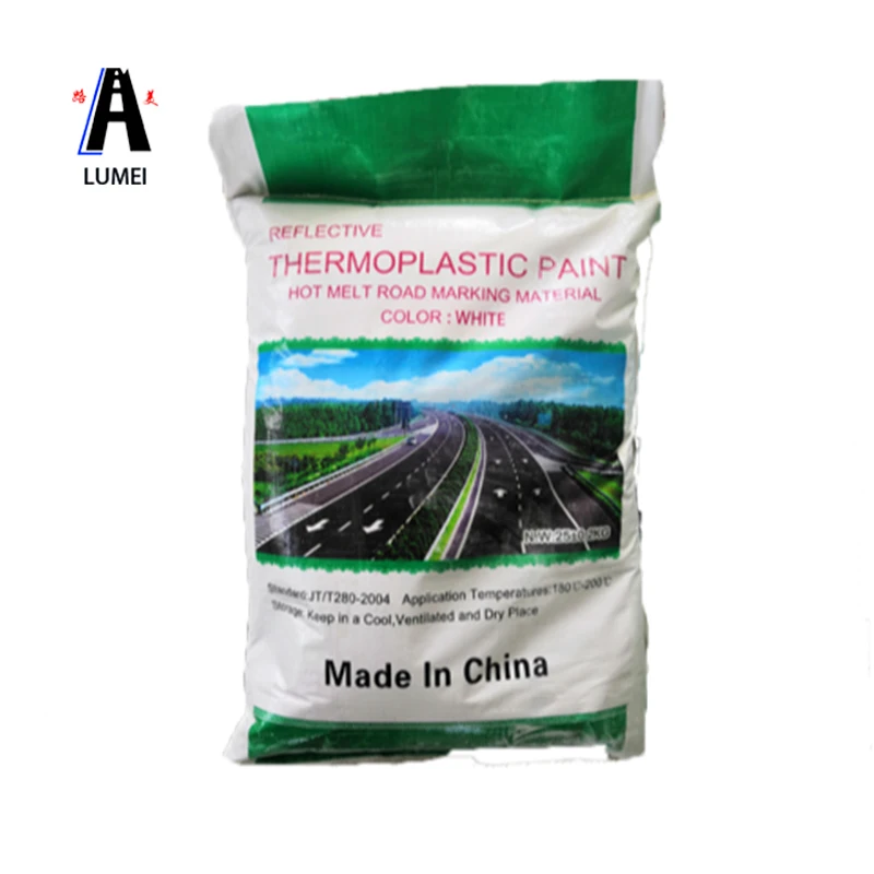 White Reflective Thermoplastic Road Marking Plastic Coating Glow Powder Paint