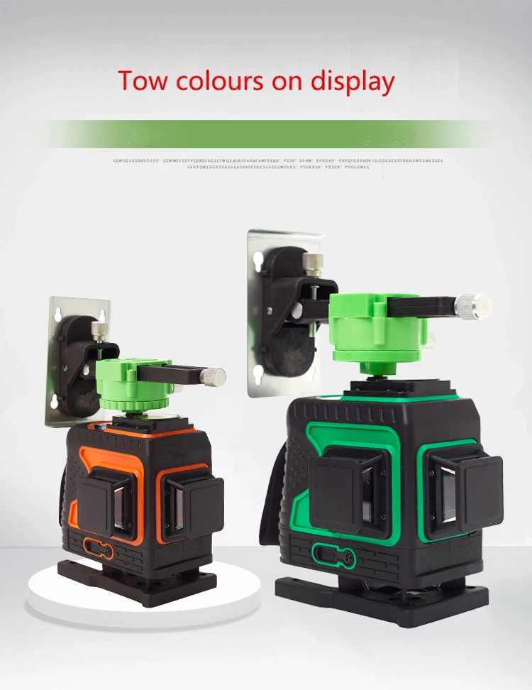 3D Beam Rotary Self-Leveling 360 Degree Horizontal&Vertical 12 Lines Laser Level  3D Green Laser Level