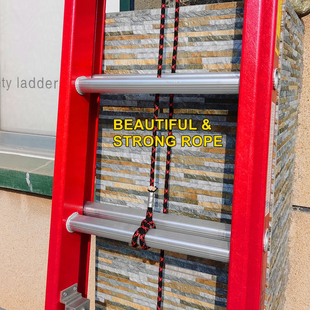 Telescopic Fire Escape FRP Cable Ladder  Electrical Insulation Extension Fiberglass Ladder