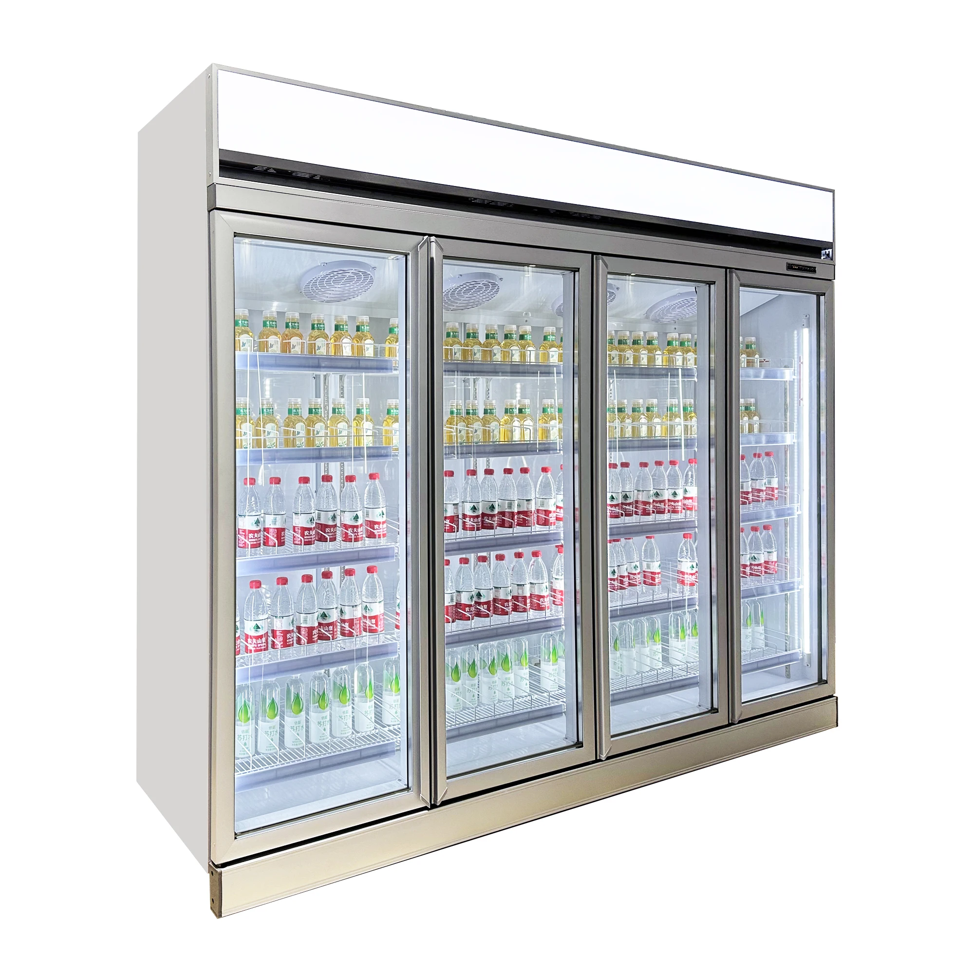 2000L Refrigerator Modern Beer Display Cabinet Cold Drink Vertical Glass Door  Bar Fridge Cooler For Hotel