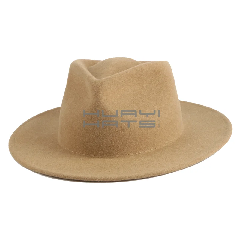 Huayihats Manufacturer Customized Prue Wool Felt Fedora Hats For Men