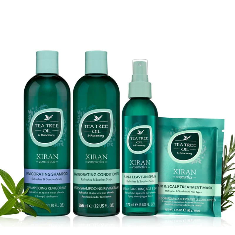 Tea Tree Shampoo and Conditioner Set with 100% Pure Tea Tree Oil Itchy and Dry Scalp Men and Women Shampoo Private Label