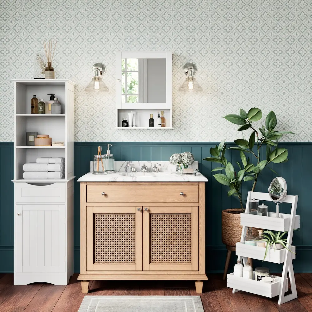 Wall Mounted Bathroom Cabinet With Open Shelf Reversible Hinges Bathroom Cabinets With Mirror Medicine Bathroom Mirror Cabinets