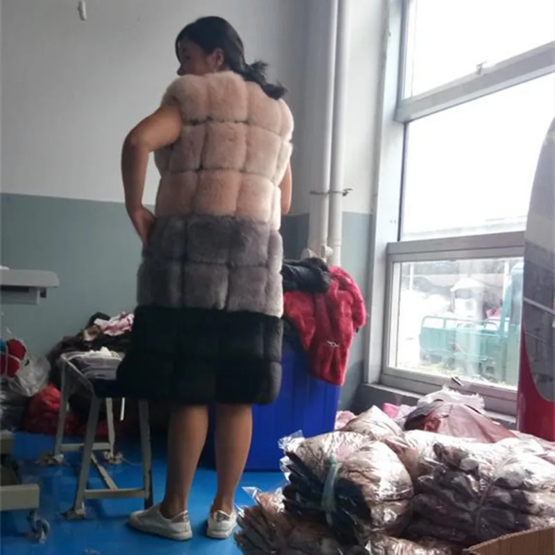 Fashion Factory wholesale custom spot Winter Fake Fur Coats High quality Women long Faux fur sleeveless coat luxury fur jacket