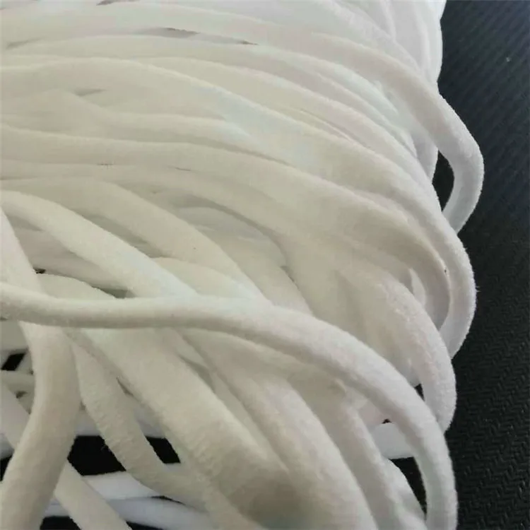 Reusable Color Raw Material Adjustable Flat Spandex Elastic Band Earloop Wide