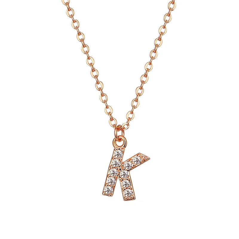 AAA Starsgem модная подвеска с 26 буквами золотые ювелирные изделия женский Алфавит M Lab Выращенный алмаз начальное ожерелье