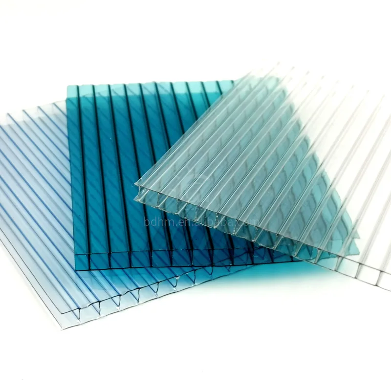 6mm 8mm 10mm different colors twinwall polycarbonate hollow sun sheet