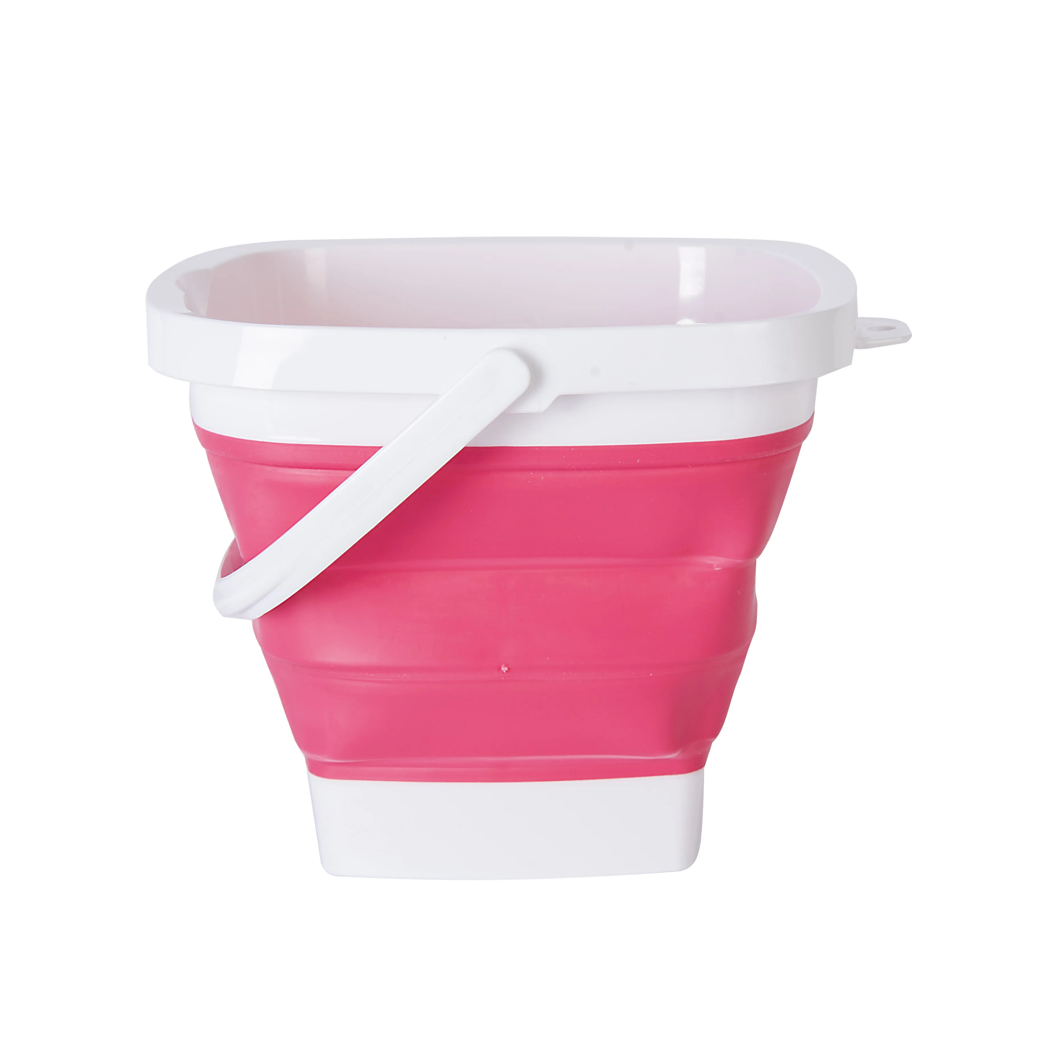 Wholesale Household Foldable Wash Basin Square Expanded TPE Bucket Collapsible Silicone Bucket with Handle for Camping