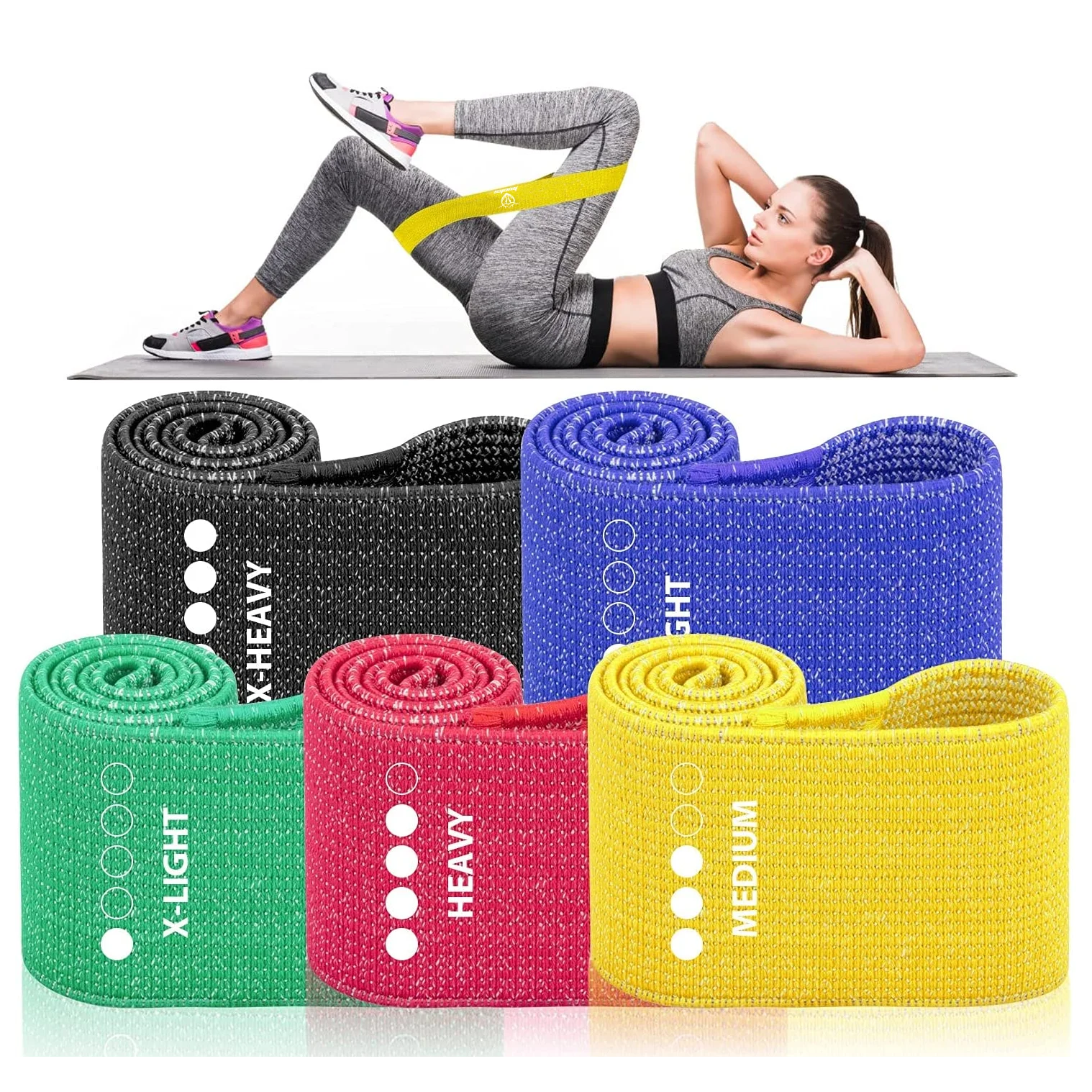 High Quality Physical training Mini Fabric Resistance Loop Bands