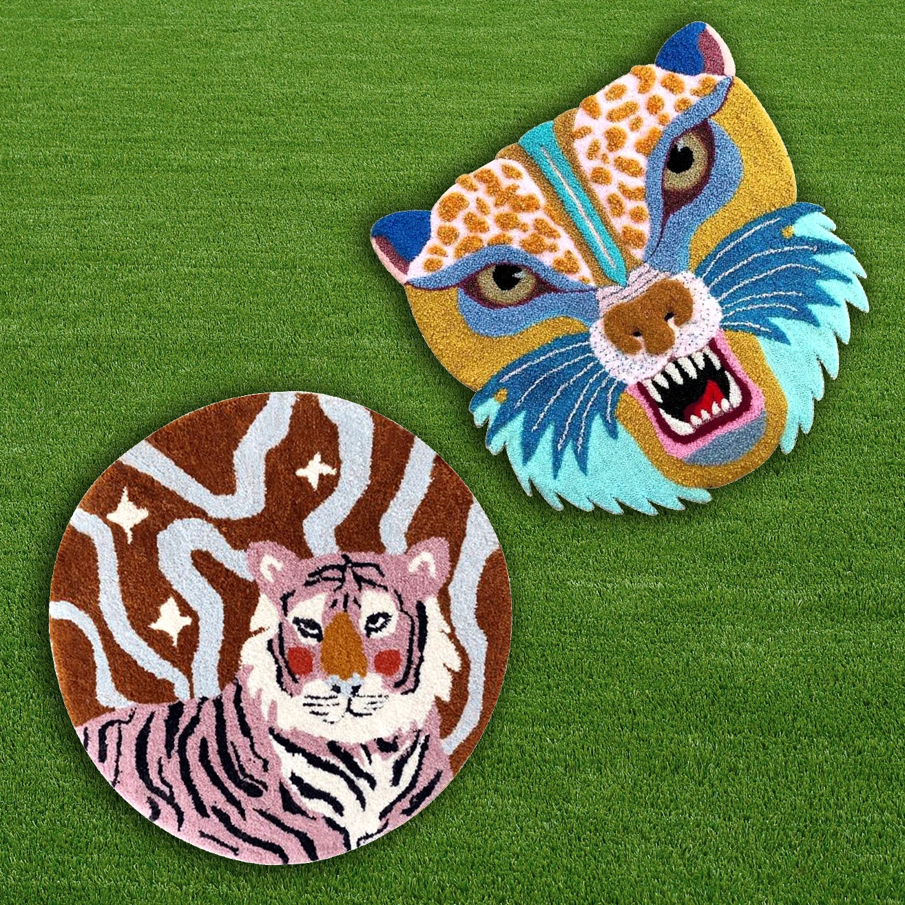 lion tufted rugs House carpet for livingroom custom carpet custom-made tiger rug luxury Decora room