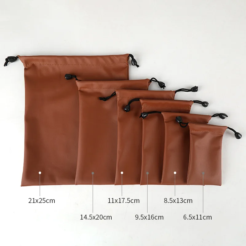 Wholesale Acceptable Customized Logo Pu Headphone Drawstring Bags 2020 Hot Sell Drawstring Small Pouch