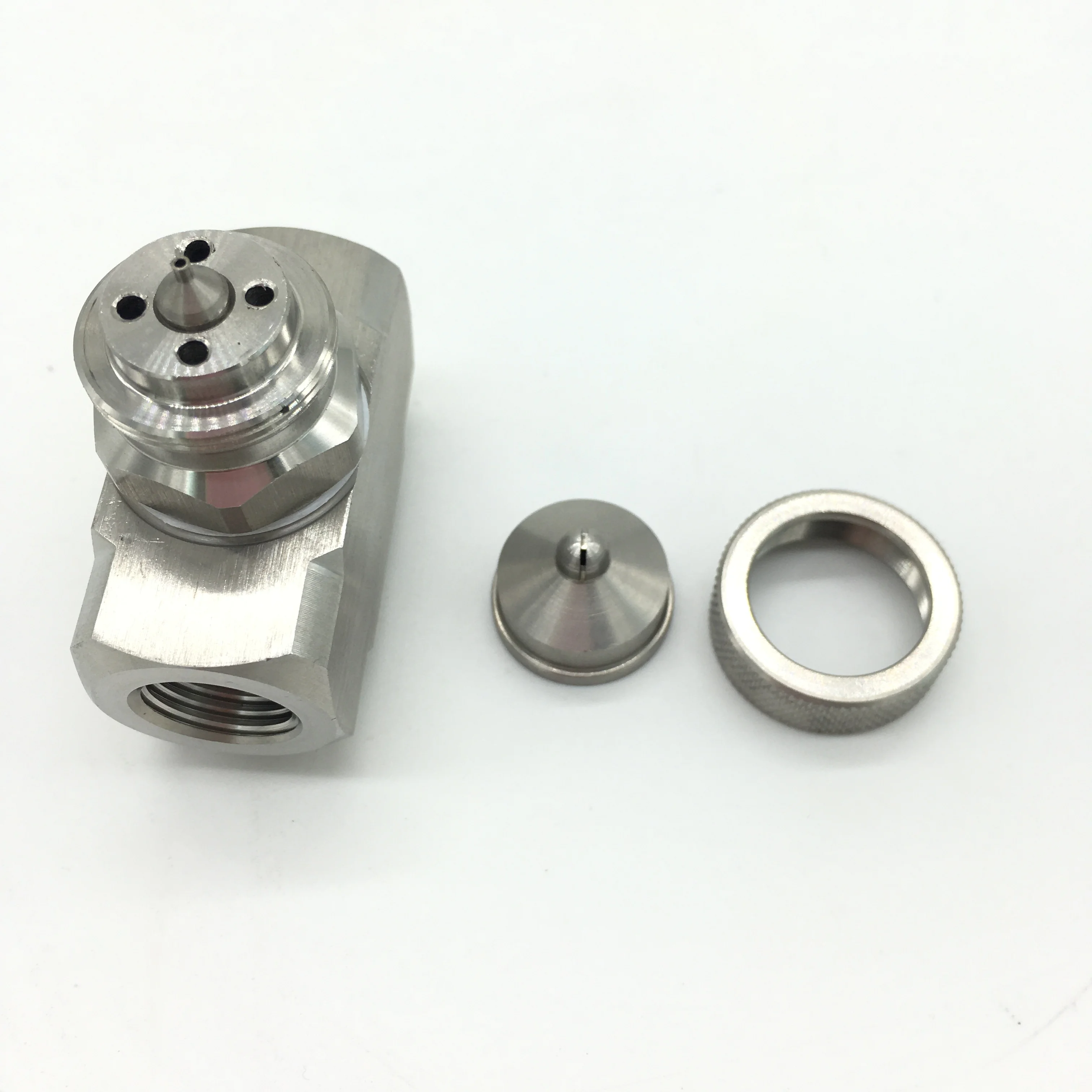 internal mixing air atomizing spray nozzle for fruits misting foggy