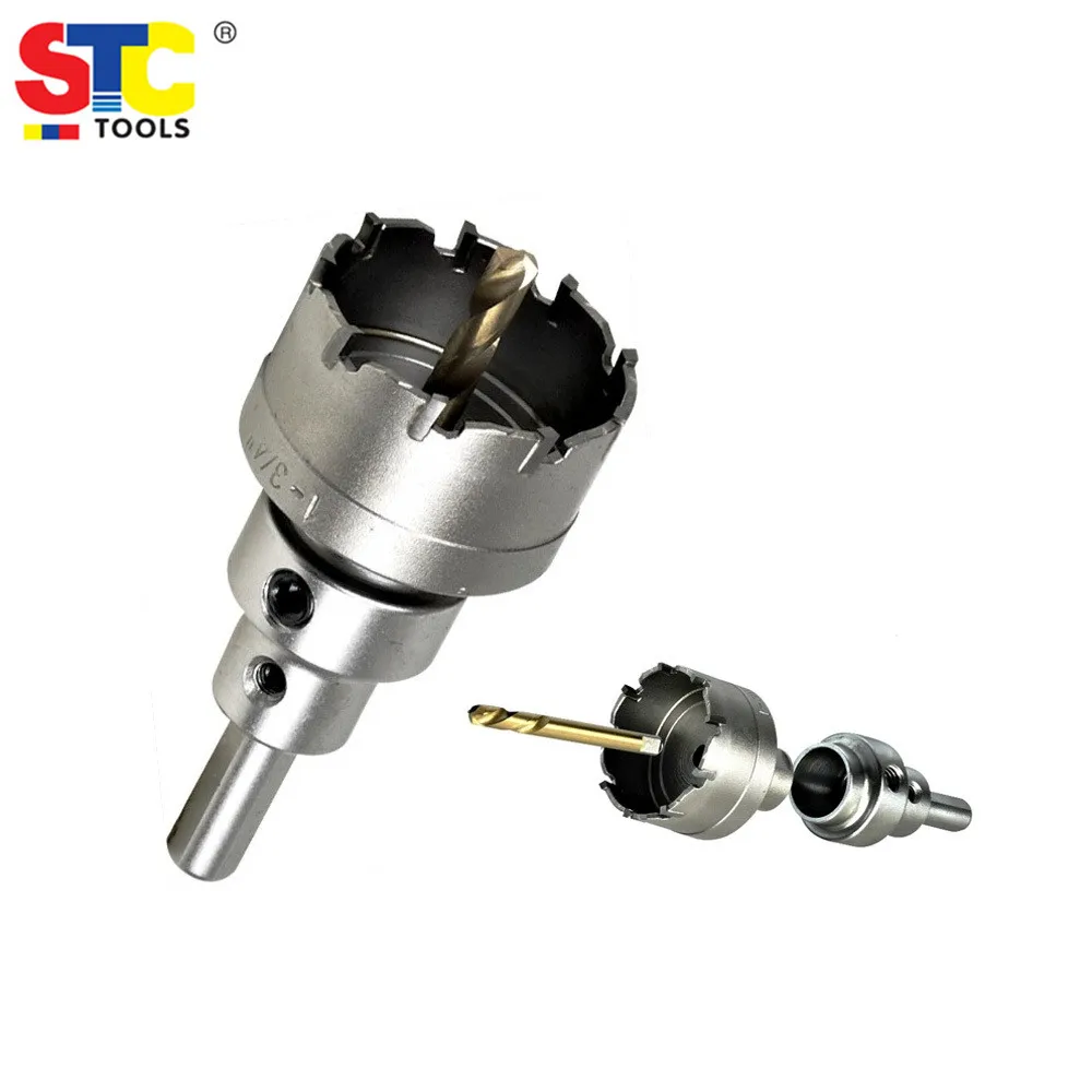 Metal cutting drill bit HSS with mandrel arbor TCT Tungsten carbide tip tipped Hole saw cutter